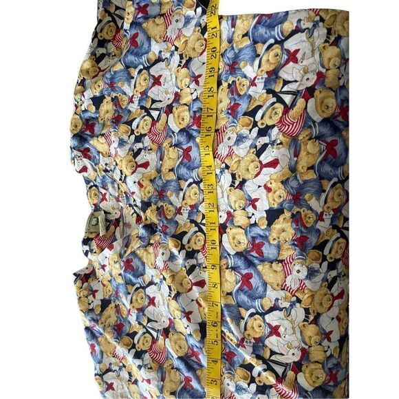 Cottonality Womens Multicolor Teddy Bears Print V-Neck Short Sleeve Scrub Medium - Picture 2 of 12